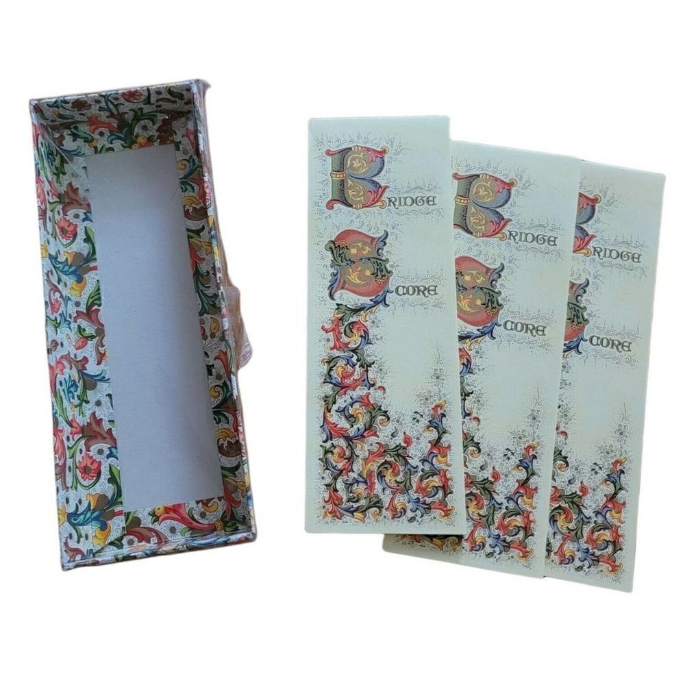 VINTAGE FLORENTINE BRIDGE UNUSED SCORE PADS Intricate Beautifully detailed